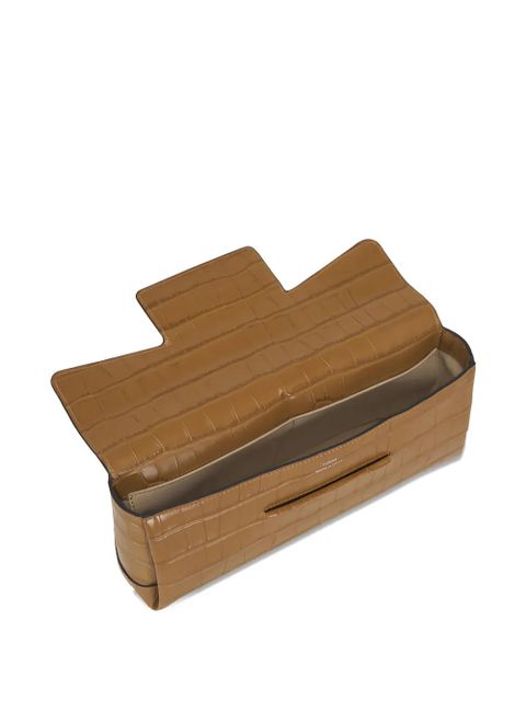 TOTEME croco-embossed clutch bag - Brown