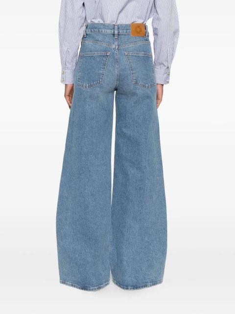 Maje chain-embellished flared jeans - Blue