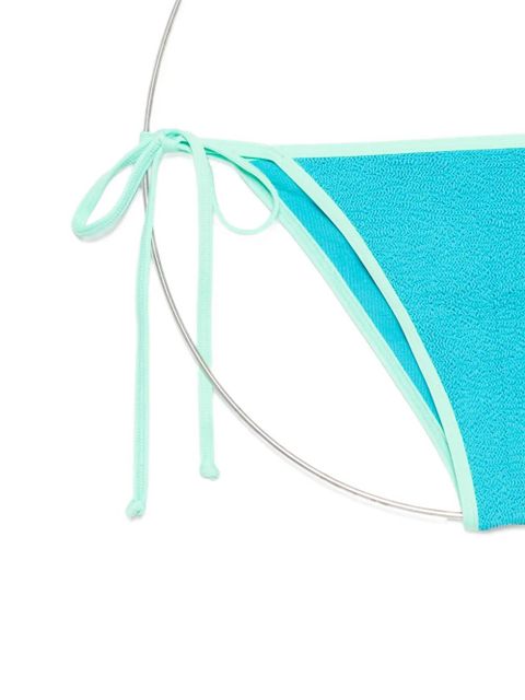 Bond-eye crinkle-effect bikini - Blue