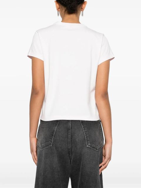 Alexander Wang slogan-print cropped T-shirt - Pink