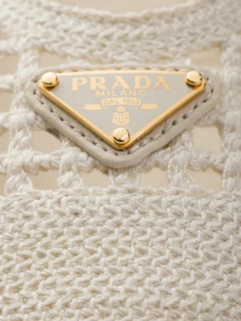 Prada crochet ballet flats - Neutrals