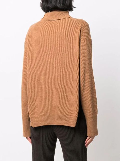 Nanushka roll-neck ribbed-knit jumper - Brown - zdjęcie produktu nr 2