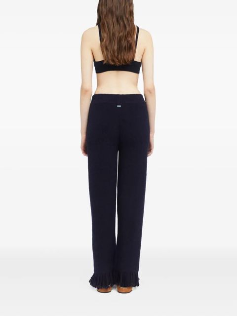Alanui fringe-detail trousers - Blue