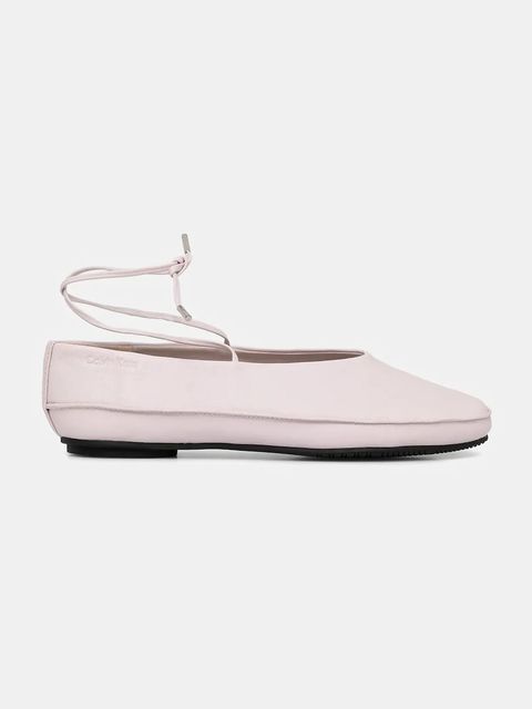 Calvin Klein baleriny skórzane BALLERINA MARY JANE STRAP LTH kolor różowy HW0HW02656 - zdjęcie produktu nr 2