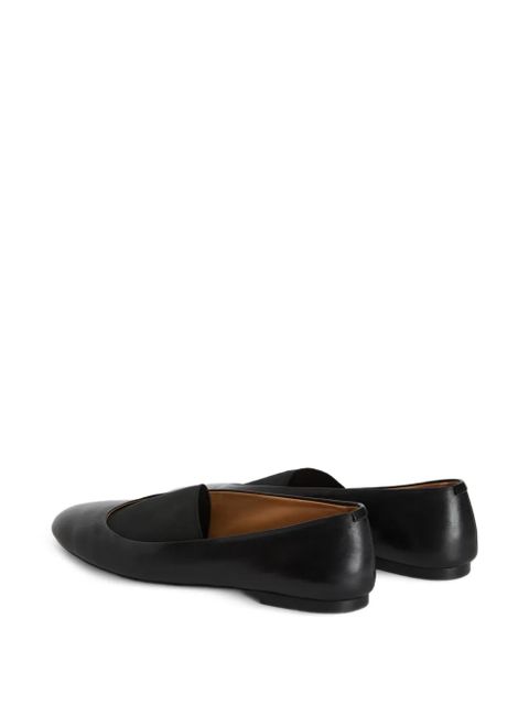 Jil Sander leather ballet flats - Black