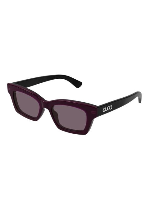 Gucci Eyewear rectangle-frame sunglasses - Black - zdjęcie produktu nr 2