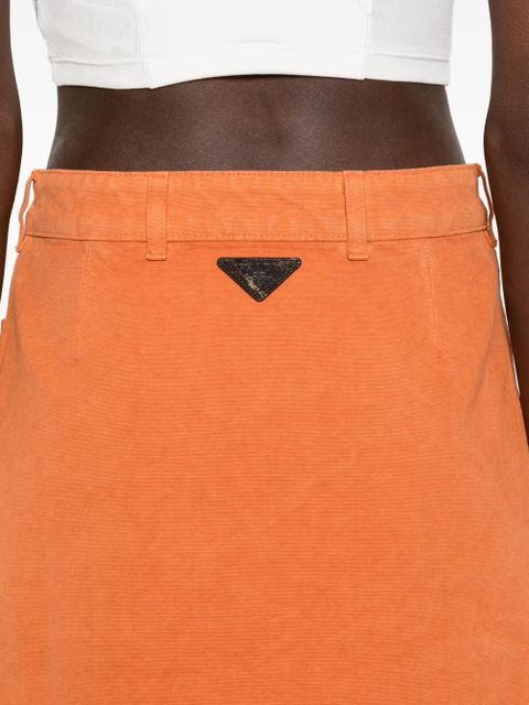 Prada front-pocket mini skirt - Orange