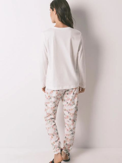 women'secret piżama bawełniana damska kolor biały bawełniana 3132147