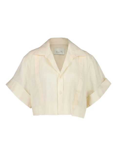 Johanna Ortiz pleated-panel short-sleeve shirt - Neutrals - zdjęcie produktu nr 1