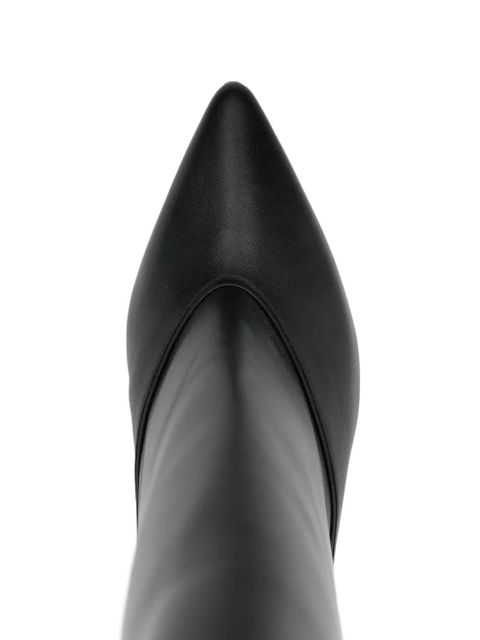 Jacquemus 45mm pointed-toe kitten-heel boots - Black