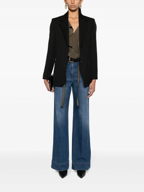 Victoria Beckham gabardine single-breasted blazer - Black - zdjęcie produktu nr 2