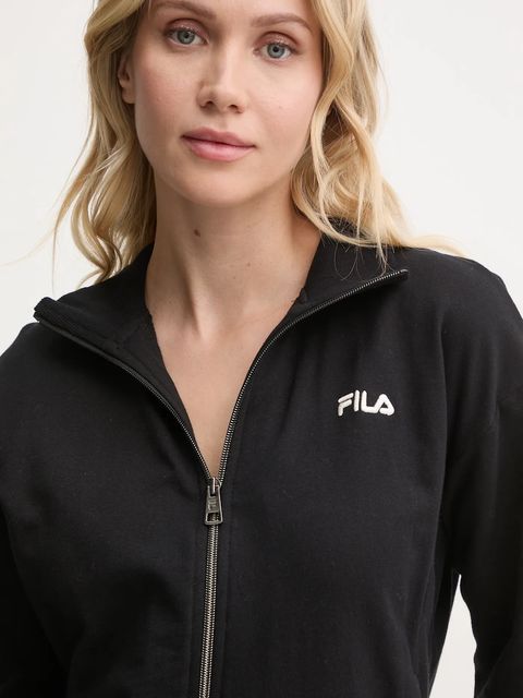 Fila dres lounge bawełniany kolor czarny FPW4182