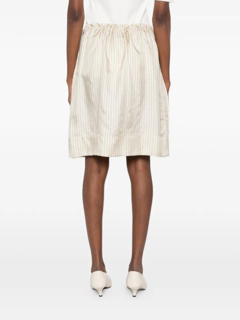 TOTEME striped mini skirt - Neutrals