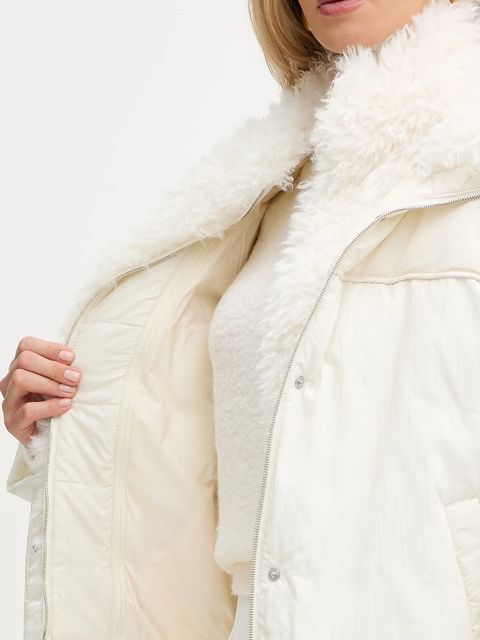 BOSS kurtka kolor beżowy zimowa oversize 50546842