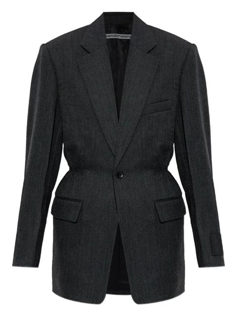 Alexander Wang elastic-waistband blazer - Grey - zdjęcie produktu nr 1