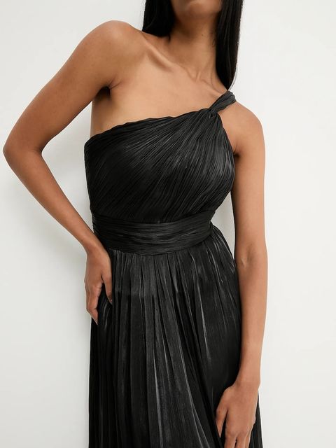 Answear.LAB sukienka kolor czarny maxi rozkloszowana