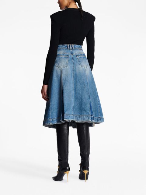 Balmain shoulder-pad sweater - Black