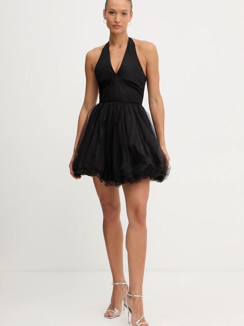 Twinset sukienka kolor czarny mini rozkloszowana 252TT2283