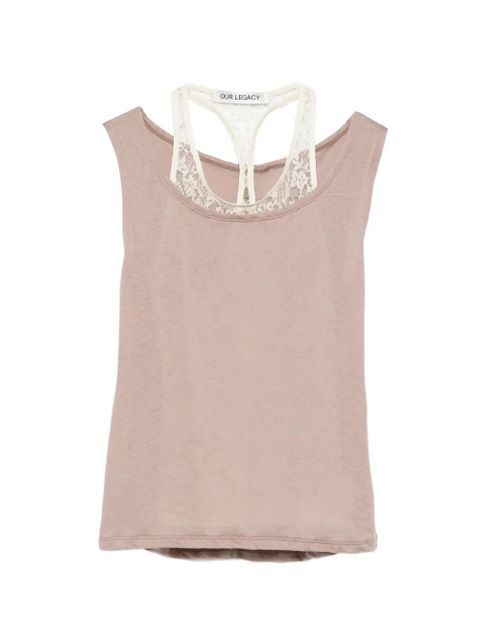 OUR LEGACY Swim lace top - Neutrals - zdjęcie produktu nr 1