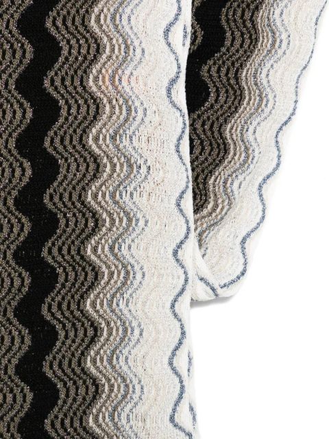 Missoni chevron fringed scarf - Neutrals
