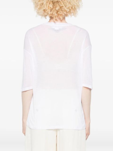 Victoria Beckham drape sleeve T-shirt - White