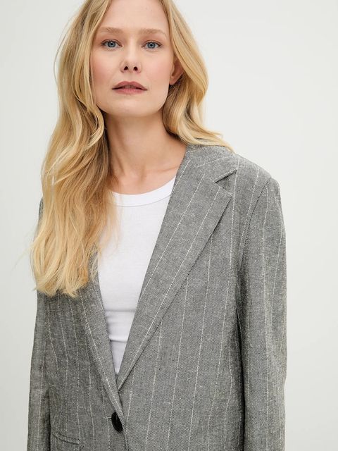 Answear.LAB marynarka z domieszką lnu