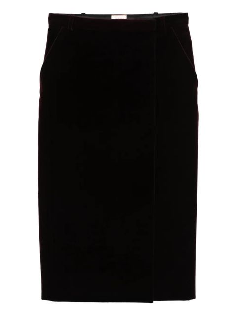 Saint Laurent velvet midi skirt - Red - zdjęcie produktu nr 1