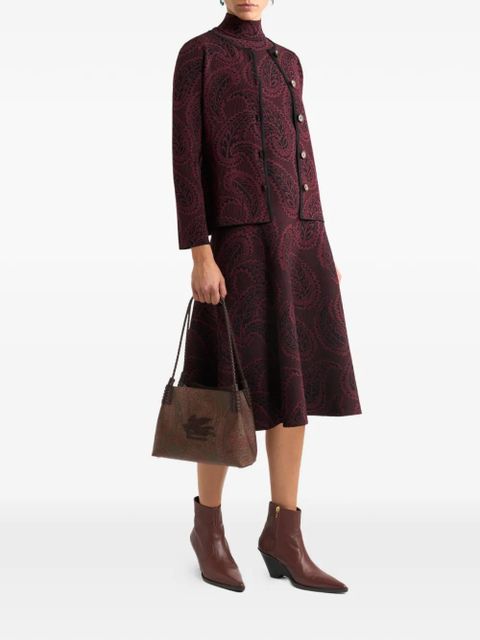 ETRO jacquard buttoned cardigan - Red - zdjęcie produktu nr 2