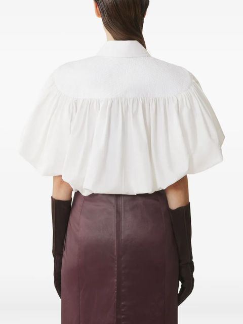 Lanvin puffed-sleeve cotton blouse - White