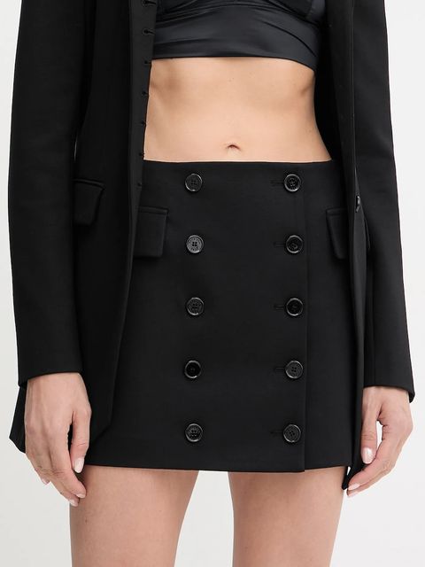 Patrizia Pepe spódnica kolor czarny mini ołówkowa 8G0497 A025