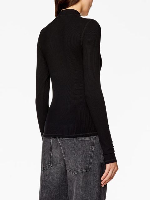 Diesel T-Mokky-Ls-Microdiv mock-neck top - Black - zdjęcie produktu nr 2