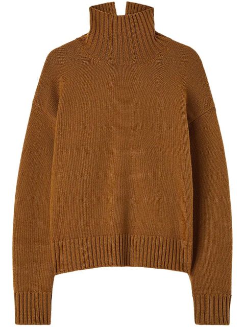 Jil Sander funnel-neck cashmere blend jumper - Brown - zdjęcie produktu nr 1