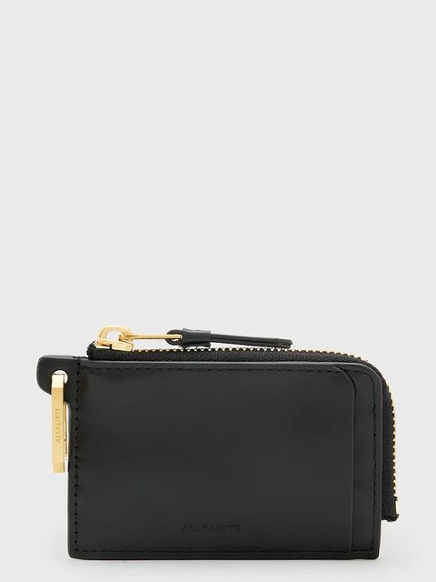 AllSaints portfel skórzany REMY damski kolor czarny W235XA - zdjęcie produktu nr 1