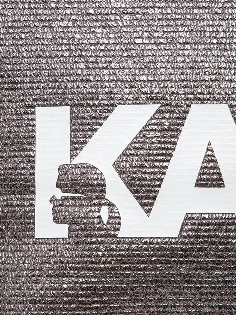 Karl Lagerfeld torebka bawełniana kolor srebrny A1W50064