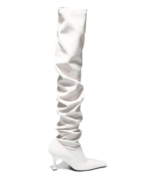 Proenza Schouler Trap over-the-knee leather boots - White