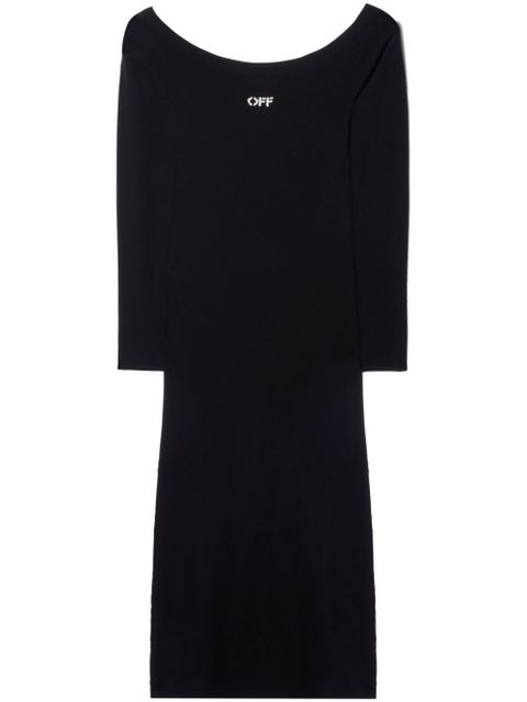 Off-White Off Stamp off-shoulder dress - Black - zdjęcie produktu nr 1