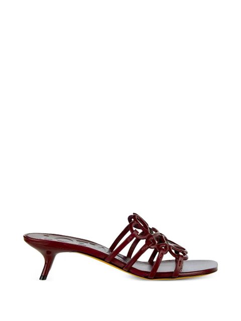 LOEWE Anagram cutout heeled sandals - Red - zdjęcie produktu nr 1