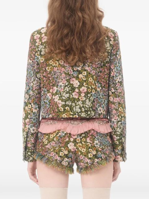 Valentino Garavani floral print jacket - Green