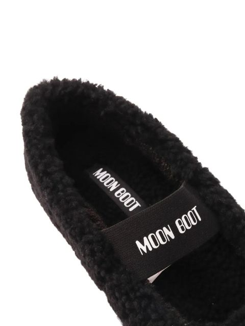 Moon Boot shearling ballerina flats - Black