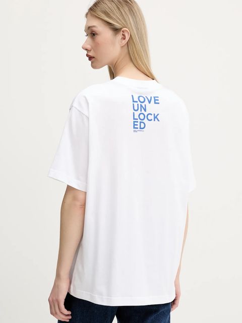 Karl Lagerfeld Jeans t-shirt bawełniany damski kolor biały A3W17055