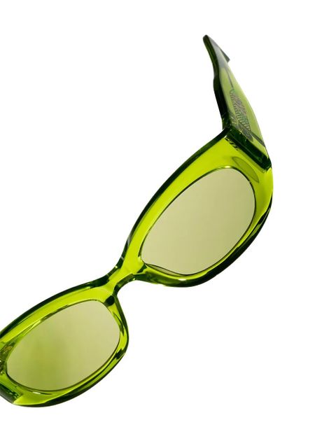 GANNI x Ace & Tate Xena logo-detail sunglasses - Green