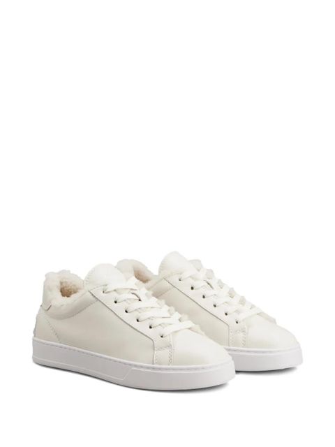 Tod's shearling-trimmed sneakers - Neutrals