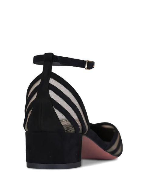 Aquazzura striped ankle strap pumps - Black
