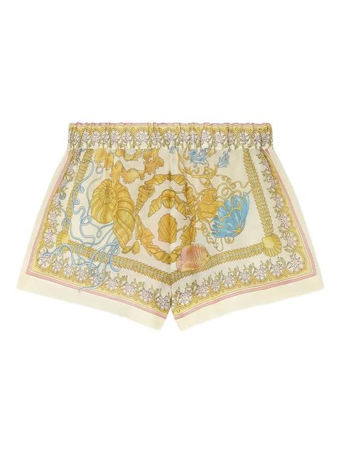 Versace Underwater Barocco cover-up shorts - Gold