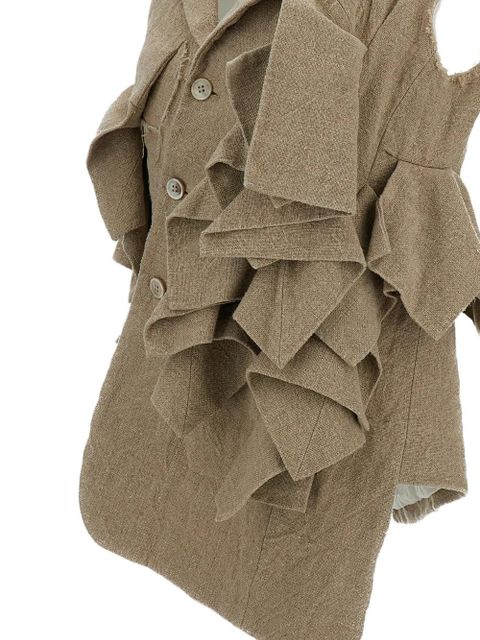Comme Des Garçons ruffled vest - Neutrals