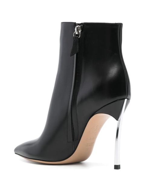 Casadei metallic-heel pointed-toe boots - Black - zdjęcie produktu nr 2