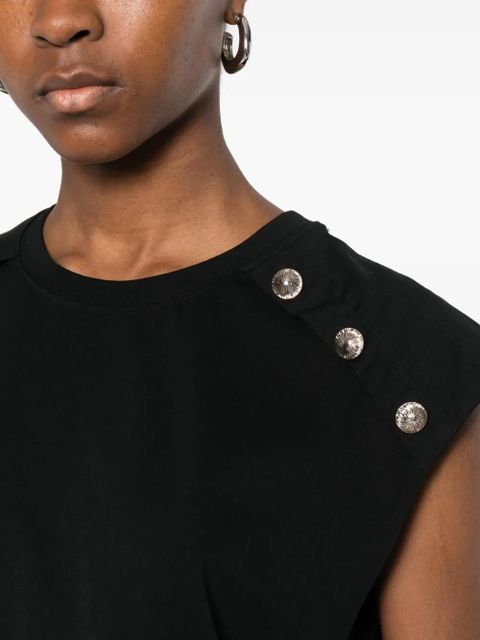 TWINSET button-embellishment top - Black