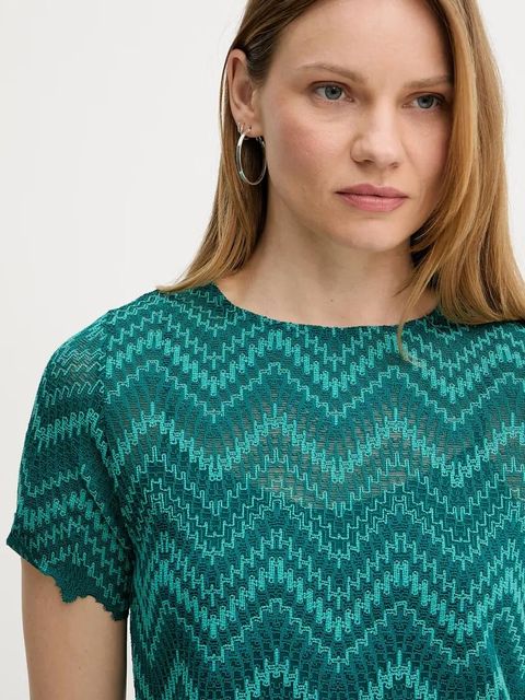 Morgan bluzka DREAM damska kolor zielony wzorzysta DREAM