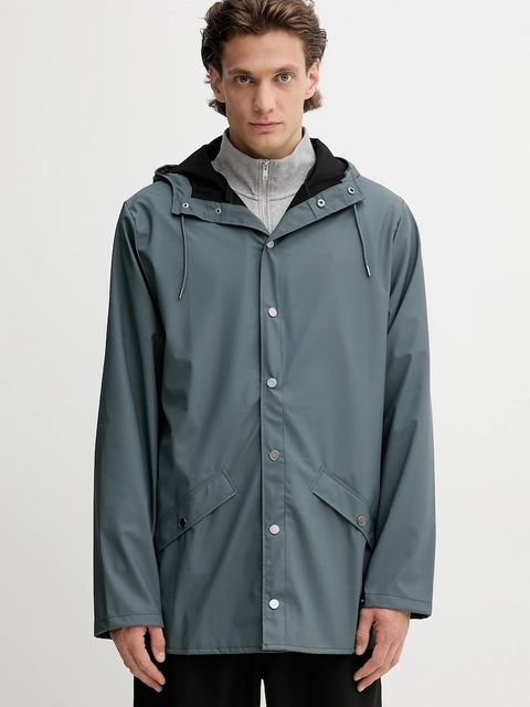 Rains kurtka 12010 Jacket kolor niebieski przejściowa 12010