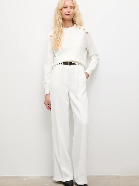 Answear.LAB sweter z kaszmirem damski kolor beżowy z półgolfem - zdjęcie produktu nr 2